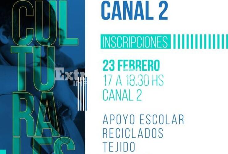 Imagen de Mañana: Inscripción a los Talleres en Canal 2