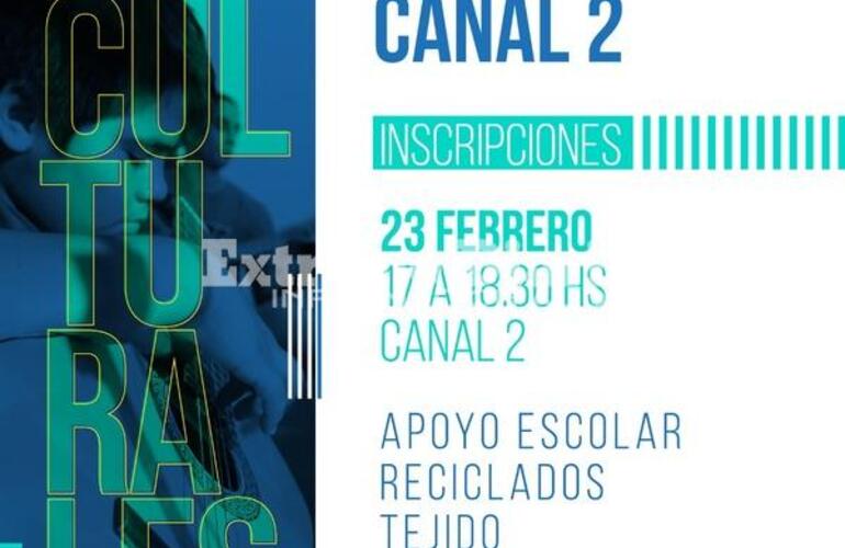 Imagen de Mañana: Inscripción a los Talleres en Canal 2