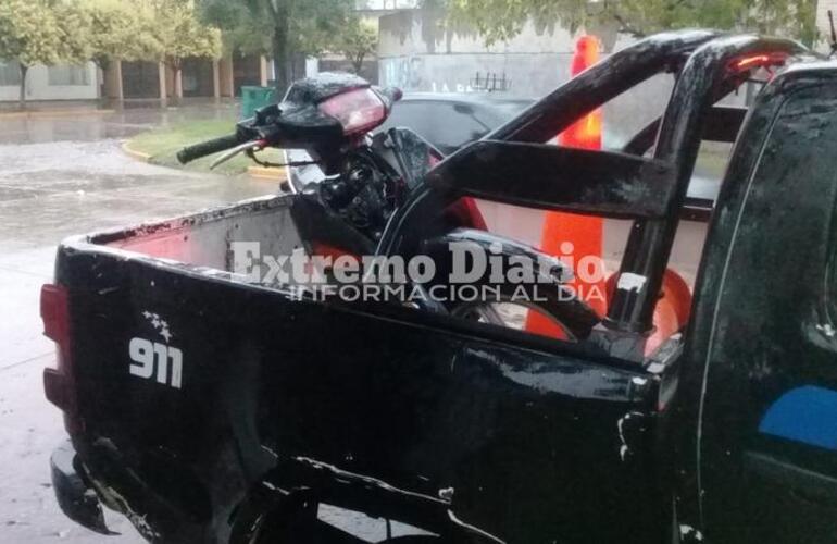 La moto fue encontrada en barrio Doña Pepa