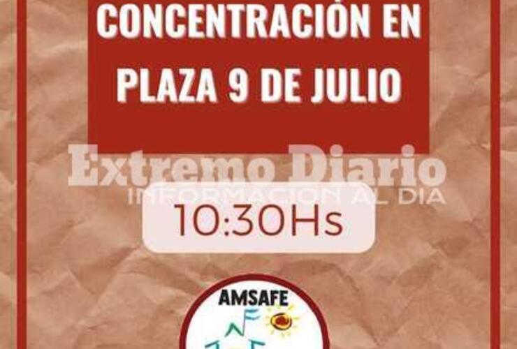 Imagen de Amsafe convocó a una concentración en la plaza 9 de julio