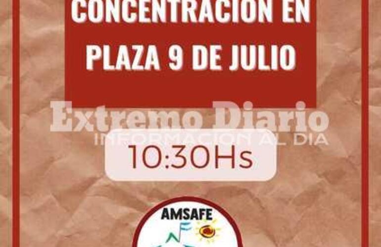 Imagen de Amsafe convocó a una concentración en la plaza 9 de julio