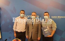 Gherardi junto al Ministro de Seguridad, Jorge Lagna