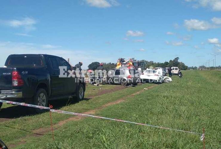 Dos vehículos involucrados en el accidente