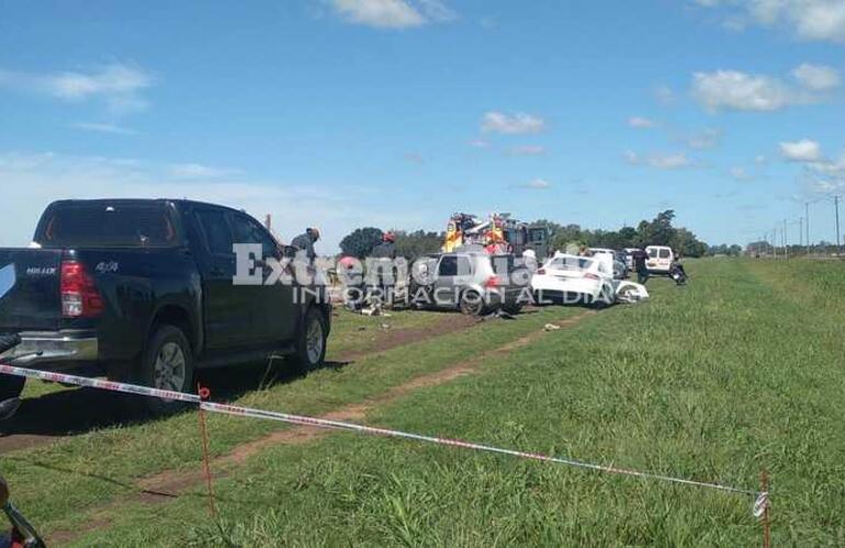 Dos vehículos involucrados en el accidente