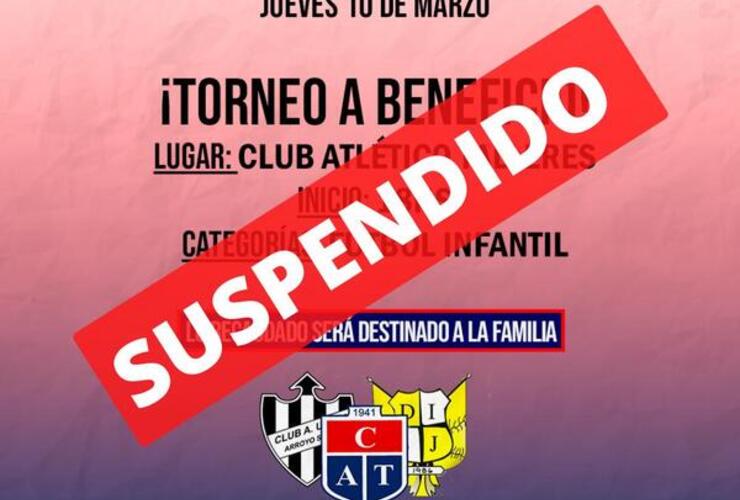 Imagen de Suspendido el "Triangular por Bauti" por las intensas lluvias