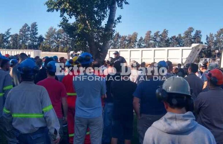 Trabajadores fueron convocados esta mañana en Portería 1