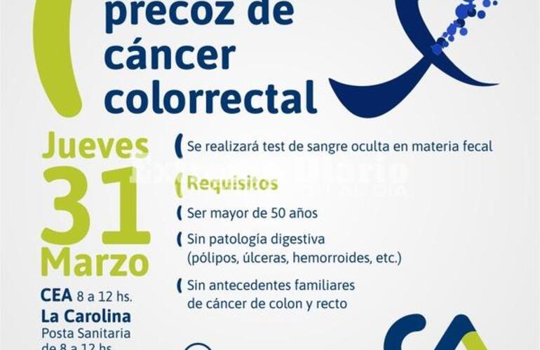 Imagen de Jornada de detecci&oacute;n precoz de c&aacute;ncer colorrectal en Alvear