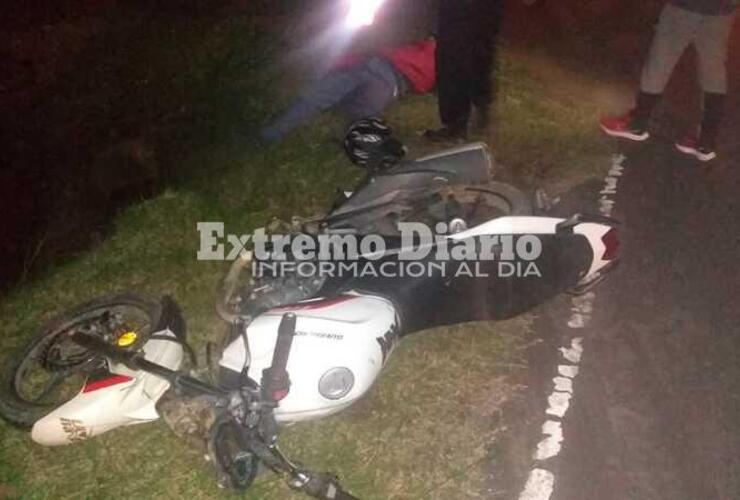 El motociclista fue trasladado al Hospital N° 50