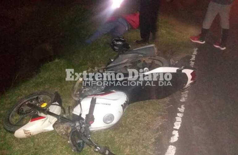 El motociclista fue trasladado al Hospital N° 50