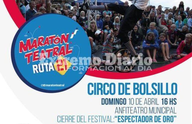 Imagen de Circo de Bolsillo cerrará la Maratón Teatral Ruta 21