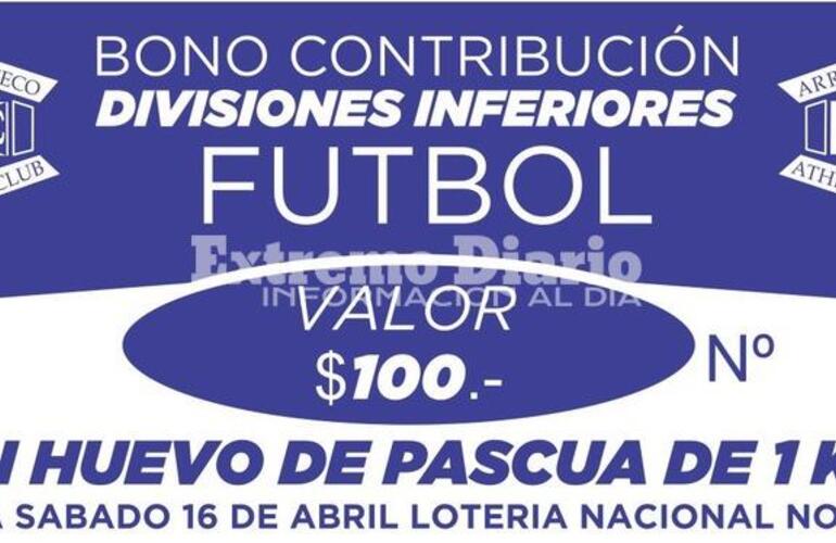 Imagen de Bono contribución organizado por las inferiores del fútbol de Asac