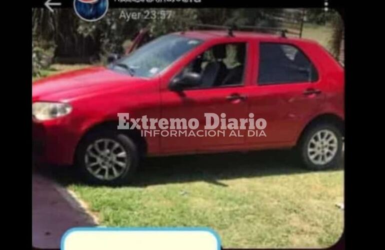 El Fiat Palio que se habían robado anoche.