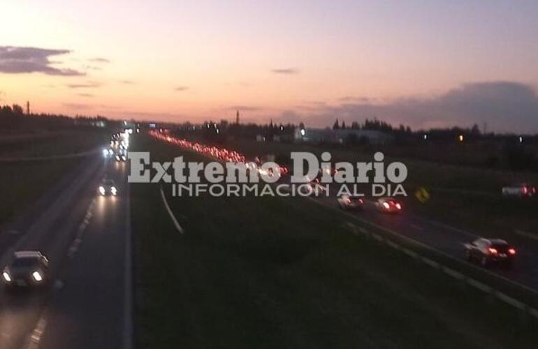 Imagen de Accidente sobre autopista Rosario - Buenos Aires