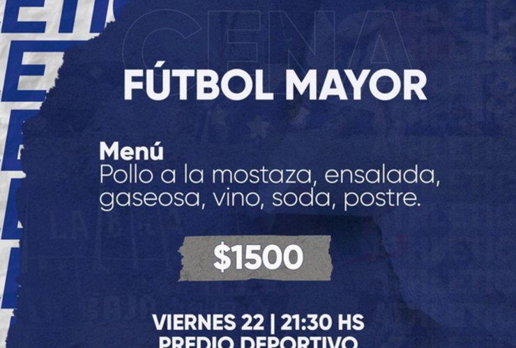 Imagen de El viernes, el fútbol mayor de A.S.A.C. hará una cena y lo recaudado será para siembra del césped de invierno del Gabino Machuca.