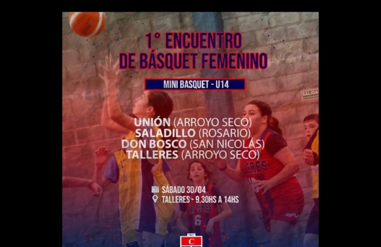Imagen de El sábado, 1er Encuentro de Básquet Femenino de Talleres en categorías Mini y U14.