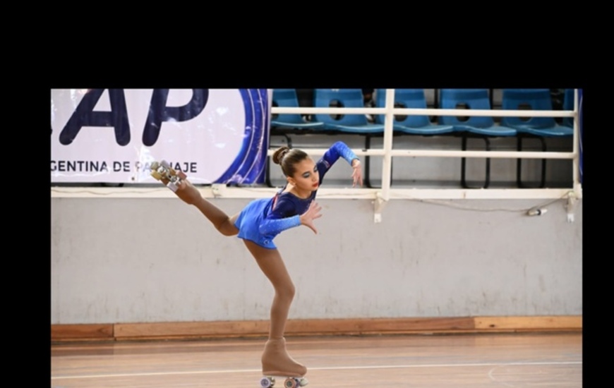 Imagen de Isabella Mart&iacute;nez, patinadora de Fighiera, se destac&oacute; en el Nacional de San Luis y clasific&oacute; al Sudamericano de San Juan.