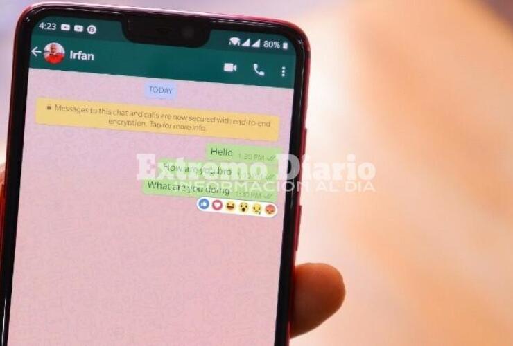 Imagen de WhatsApp ya habilitó las reacciones a los mensajes