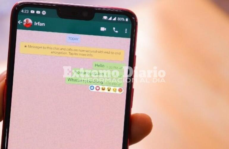 Imagen de WhatsApp ya habilitó las reacciones a los mensajes