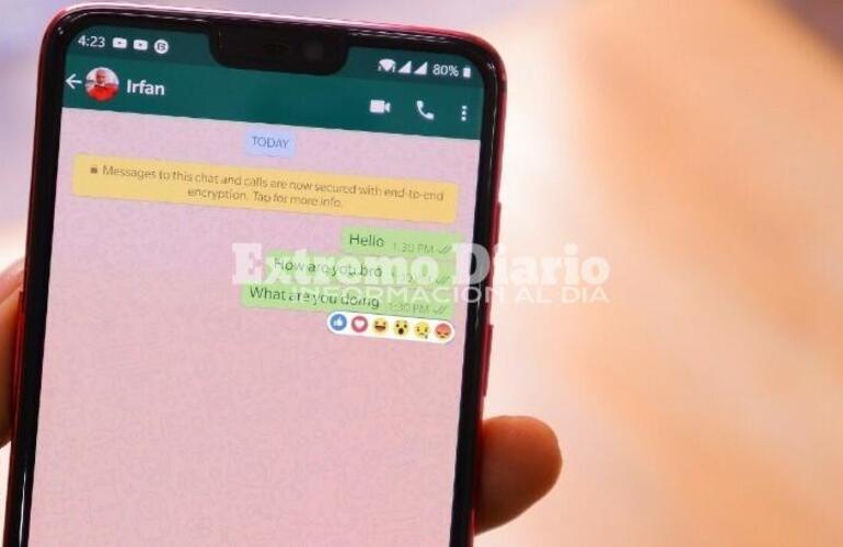 Imagen de WhatsApp ya habilit&oacute; las reacciones a los mensajes