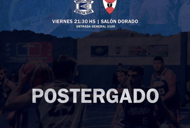 Imagen de Se postergó el partido entre A.S.A.C. y El Tala en Reserva A que se disputaría el viernes en el Salón Dorado.
