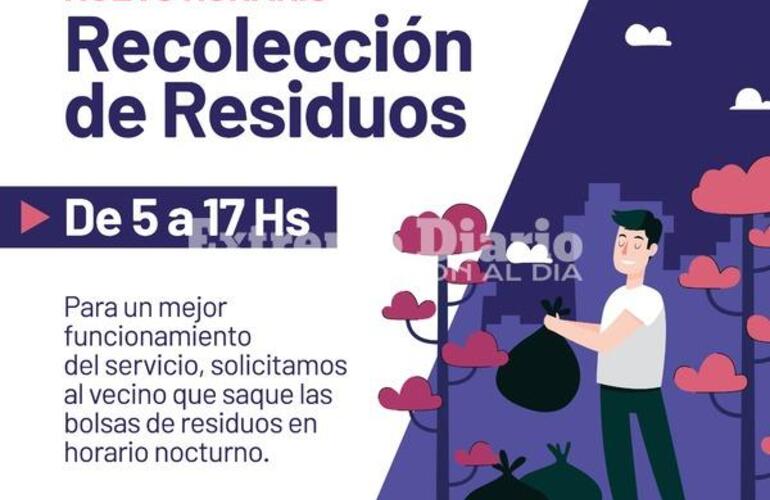 Imagen de Nuevo horario para la recolección de residuos