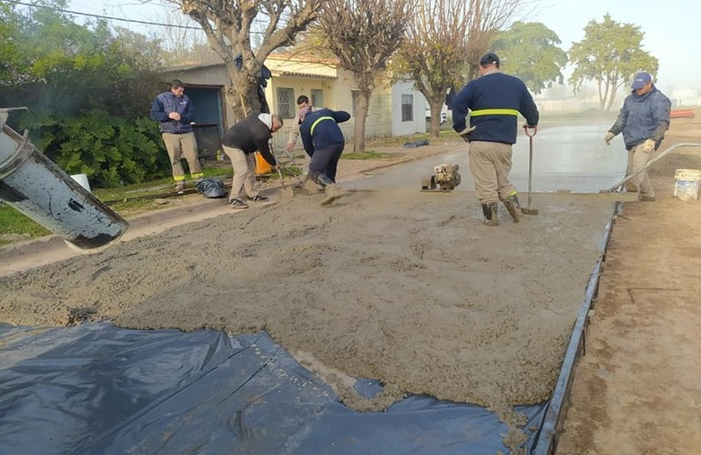 Se eleva el porcentaje de calles pavimentadas en la localidad.