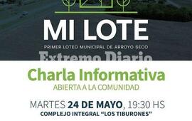 Imagen de Charla informativa sobre el programa "Mi Lote"