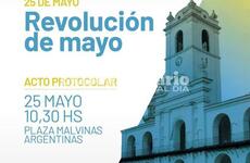 Imagen de Acto protocolar por el 25 de mayo en la plaza "Malvinas Argentinas"