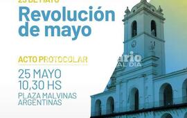 Imagen de Acto protocolar por el 25 de mayo en la plaza "Malvinas Argentinas"