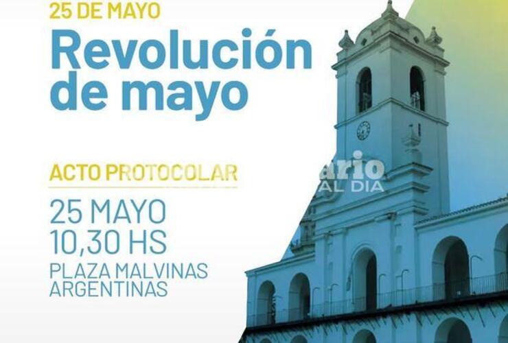 Imagen de Acto protocolar por el 25 de mayo en la plaza "Malvinas Argentinas"