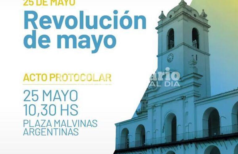 Imagen de Acto protocolar por el 25 de mayo en la plaza "Malvinas Argentinas"