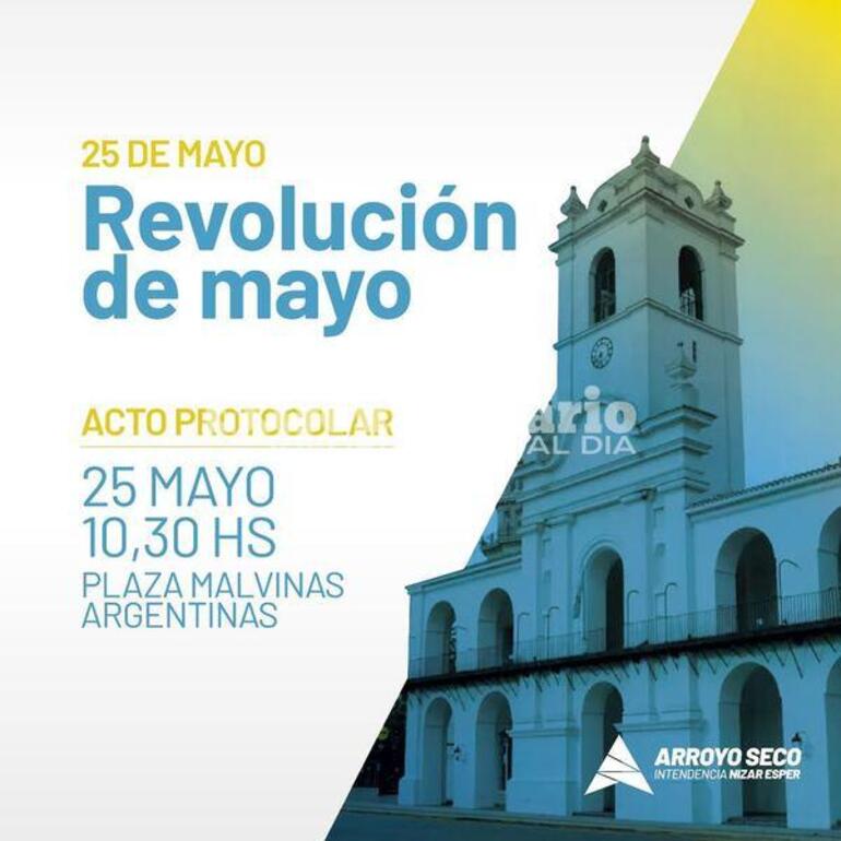 Imagen de Acto protocolar por el 25 de mayo en la plaza "Malvinas Argentinas"
