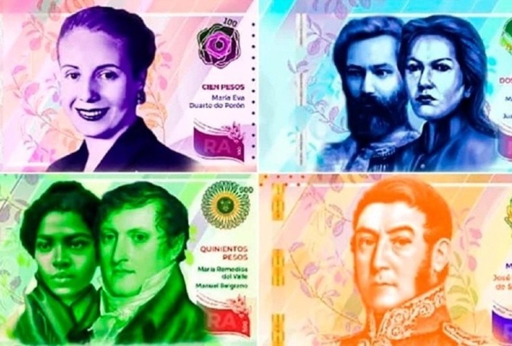 La nueva familia de billetes con mujeres y hombres decisivos en la historia argentina.