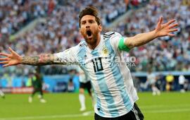Imagen de Argentina gole&oacute; a Estonia con cinco goles de Lionel Messi
