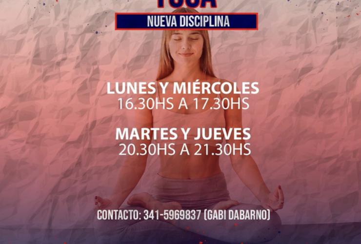 Imagen de Talleres incorpora clases de Yoga, a cargo de la profesora Gabriela Dabarno.