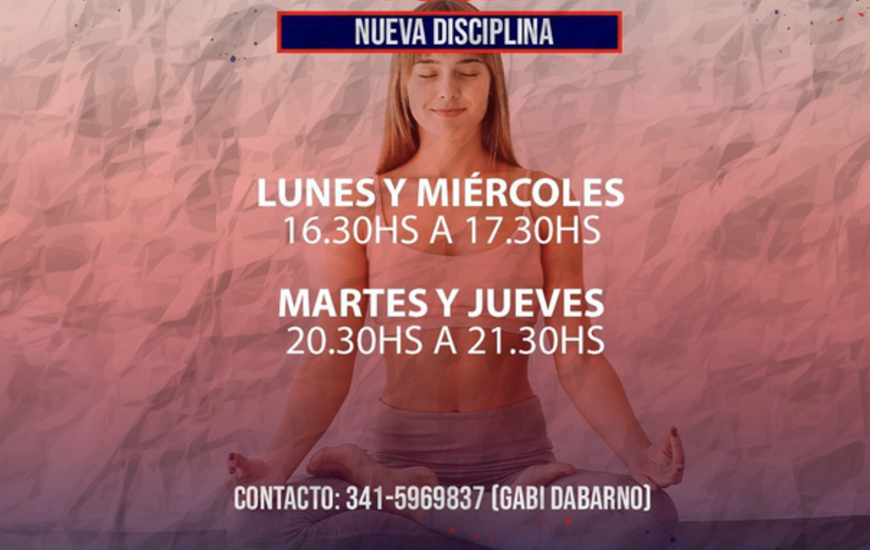 Imagen de Talleres incorpora clases de Yoga, a cargo de la profesora Gabriela Dabarno.