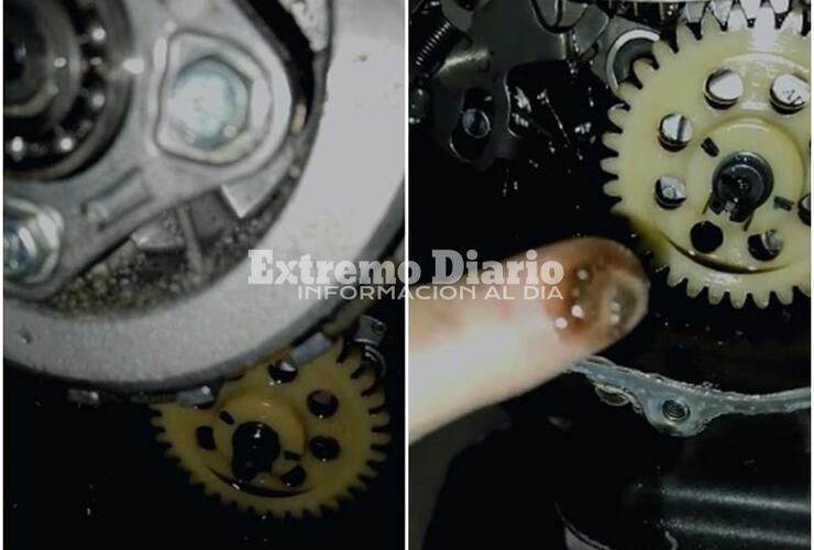 Imagen de Denuncia que después de retirar la moto, se encontró con azúcar en el motor