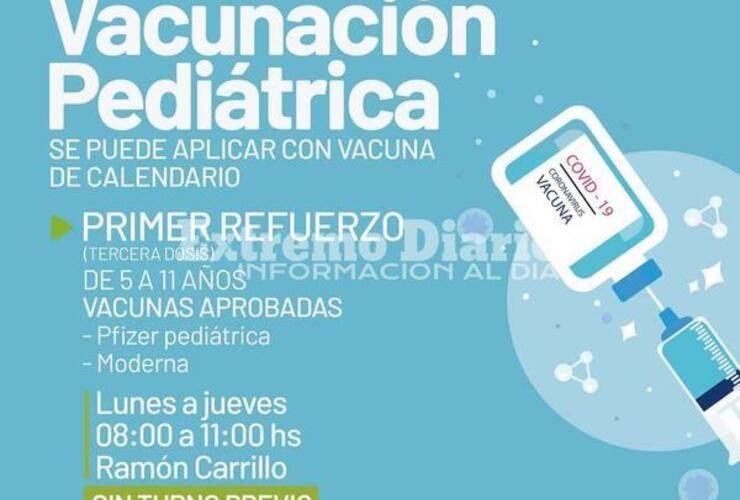 Imagen de Vacunación pediátrica sin turno en el "Ramón Carrillo"