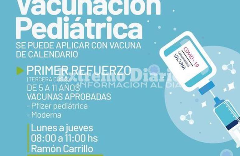 Imagen de Vacunación pediátrica sin turno en el "Ramón Carrillo"