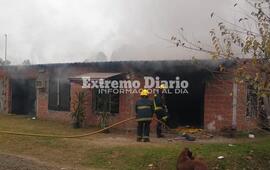 Punta del Este en Barrio Playa Hermosa. El fuego arras&oacute; con todo lo que hab&iacute;a en este domicilio