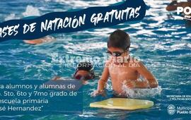 Imagen de Clases de nataci&oacute;n gratuitas para alumnos de la escuela primaria de Pueblo Esther