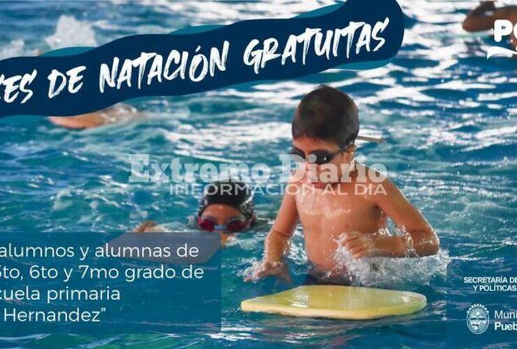 Imagen de Clases de natación gratuitas para alumnos de la escuela primaria de Pueblo Esther