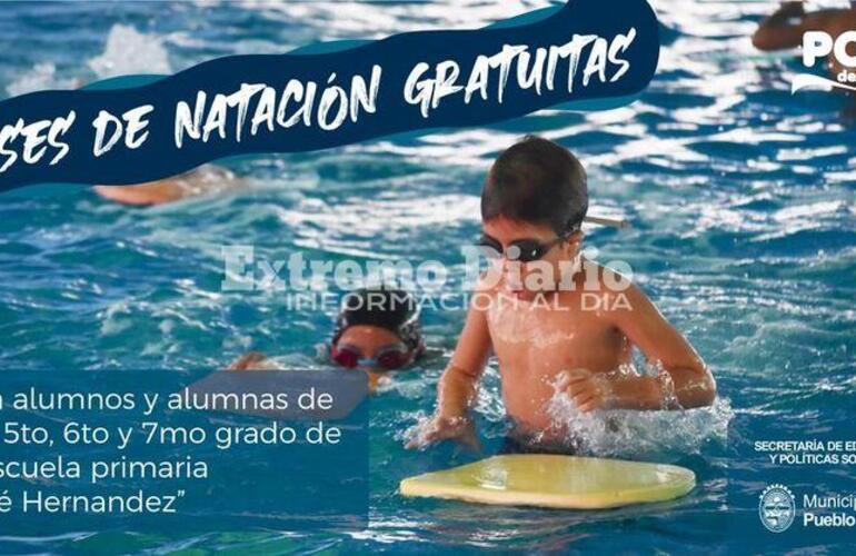 Imagen de Clases de natación gratuitas para alumnos de la escuela primaria de Pueblo Esther