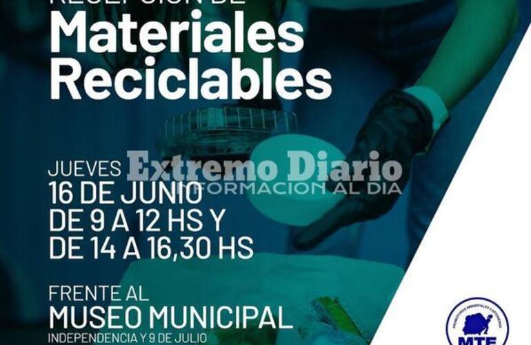 Imagen de Hoy se recibir&aacute;n materiales reciclables frente al Museo