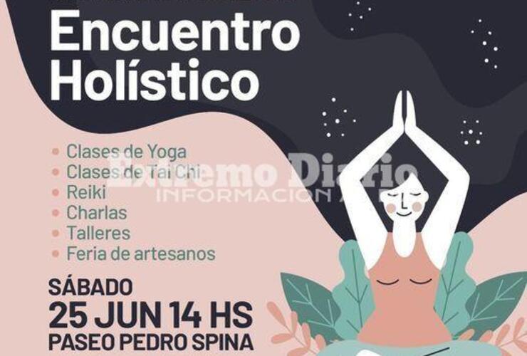 Imagen de Encuentro Holístico en el Paseo Pedro Spina por el Día Internacional del Yoga