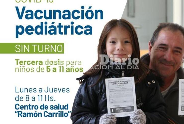 Imagen de Vacunación pediátrica sin turno en el Centro de Salud Ramón Carrillo