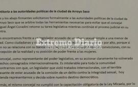 Imagen de Juntan firmas para que Coradini no vuelva al Concejo