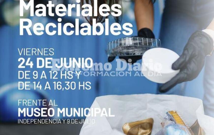 Imagen de Recepci&oacute;n de materiales reciclables frente al Museo