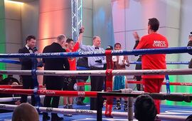 Imagen de Mirco Cuello&nbsp;venci&oacute; por KO en la segunda vuelta al venezolano Leonardo Padilla, y captur&oacute; el t&iacute;tulo Internacional pluma AMB