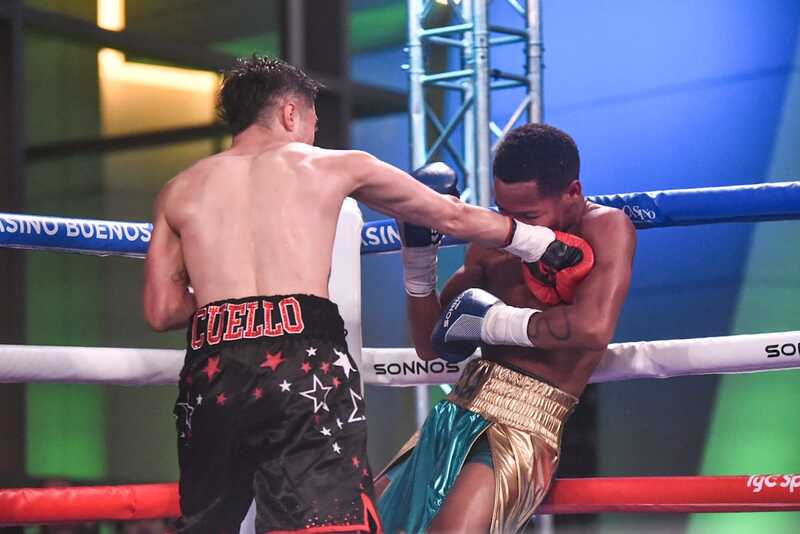 Imagen de Mirco Cuello&nbsp;venci&oacute; por KO en la segunda vuelta al venezolano Leonardo Padilla, y captur&oacute; el t&iacute;tulo Internacional pluma AMB